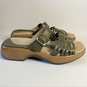 DANSKO “Lark” Olive Green Slip On Sandal Size 8.5